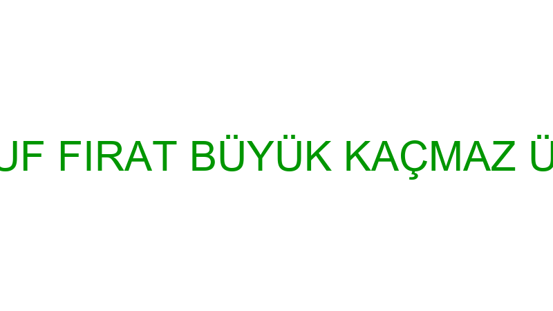 YUSUF FIRAT BÜYÜK KAÇMAZ ÜRÜN