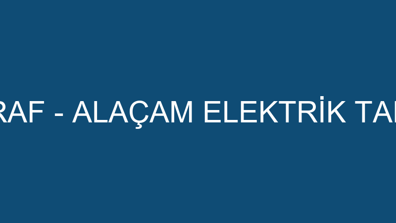 ALAÇAM TAKOGRAF - ALAÇAM ELEKTRİK TARIM ELEKTRONİK