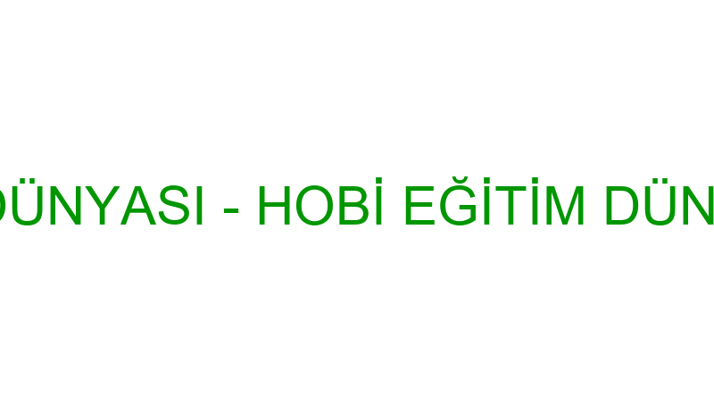 HOBİ EĞİTİM DÜNYASI - HOBİ EĞİTİM DÜNYASI AKIL ZEK