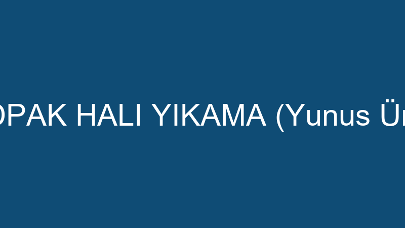 GOLDPAK HALI YIKAMA (Yunus Ünalan)