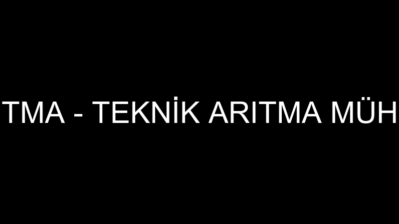 TAF TEKNİK ARITMA - TEKNİK ARITMA MÜHENDİSLİK MÜŞA