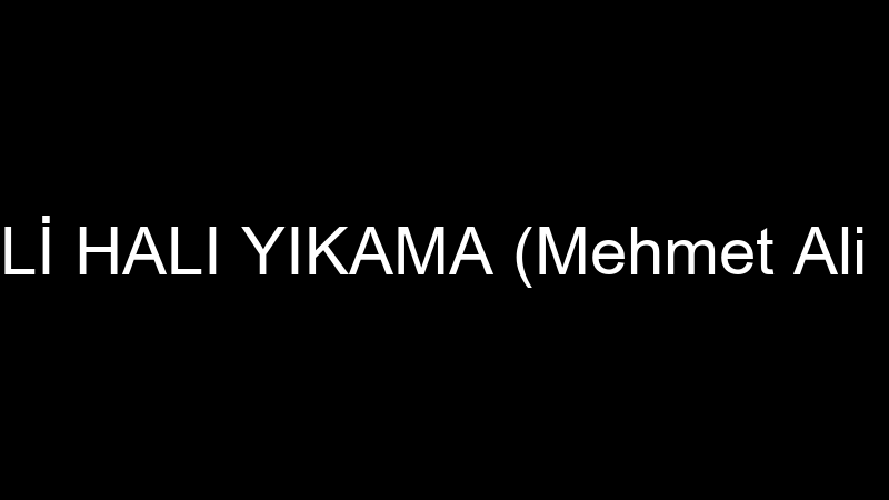RENKLİ HALI YIKAMA (Mehmet Ali Çekiç)