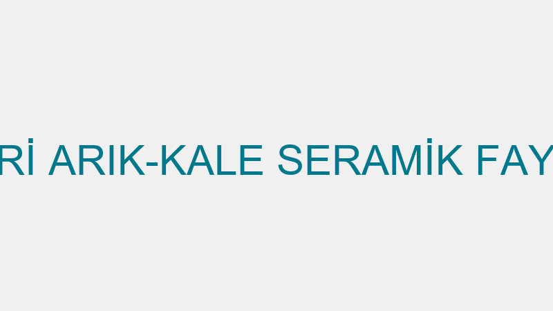 SABRİ ARIK-KALE SERAMİK FAYANS