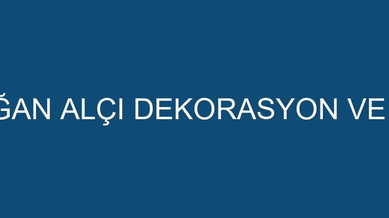 HALİL DOĞAN DOĞAN ALÇI DEKORASYON VE BOYA UYGULAMA