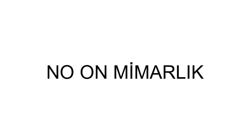 NO ON MİMARLIK