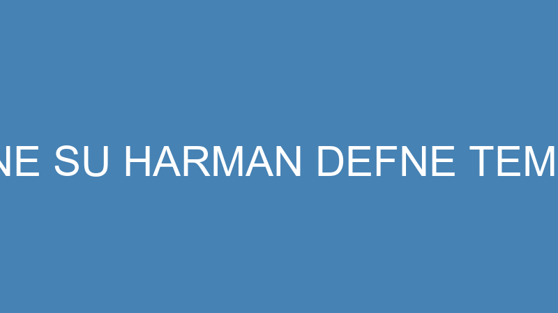 DEFNE SU HARMAN DEFNE TEMİZLİK
