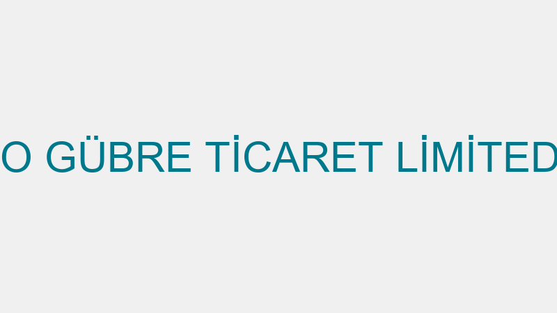 RUMBAKO GÜBRE TİCARET LİMİTED ŞİRKETİ
