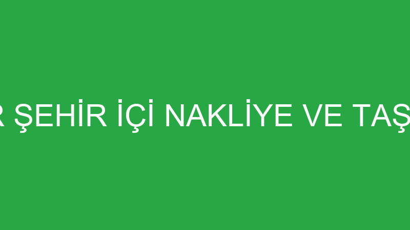 SERVET DEMİR ŞEHİR İÇİ NAKLİYE VE TAŞIMACILIK SERV
