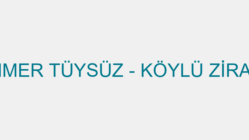 MUAMMER TÜYSÜZ - KÖYLÜ ZİRAİ İLAÇ