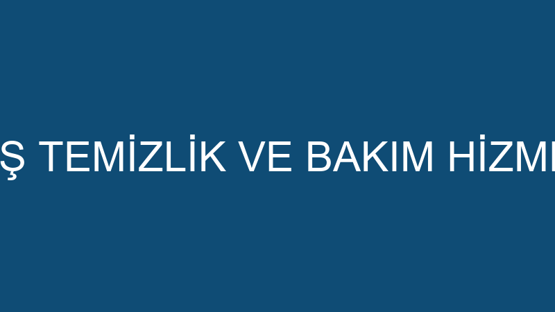 TEBDAŞ TEMİZLİK VE BAKIM HİZMETLERİ