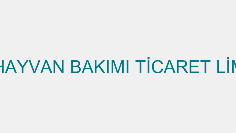 PATİZİ EVCİL HAYVAN BAKIMI TİCARET LİMİTED ŞİRKETİ