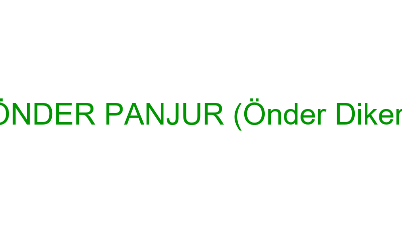 ÖNDER PANJUR (Önder Diker)