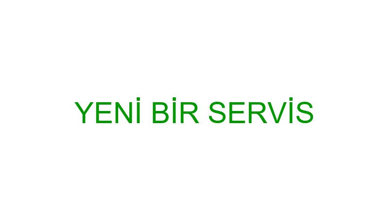 YENİ BİR SERVİS
