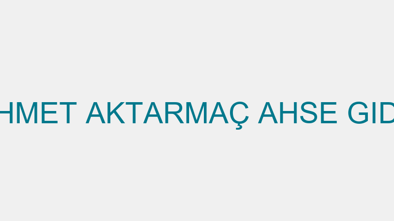 AHMET AKTARMAÇ AHSE GIDA