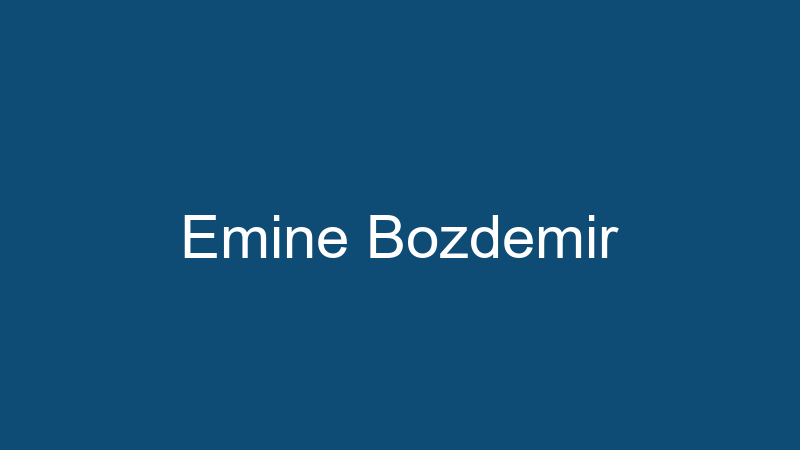 Emine Bozdemir