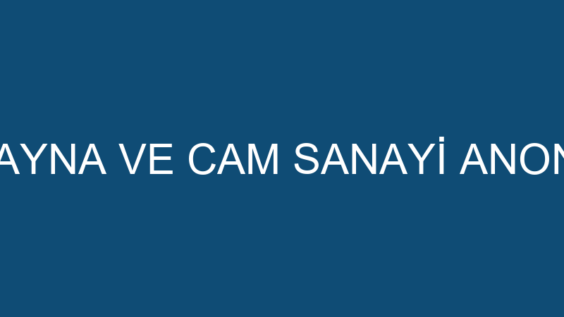 ORGANİZE AYNA VE CAM SANAYİ ANONİM ŞİRKETİ