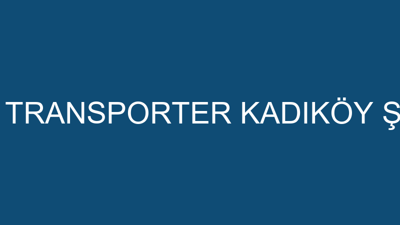 MEGA TRANSPORTER KADIKÖY ŞUBESİ