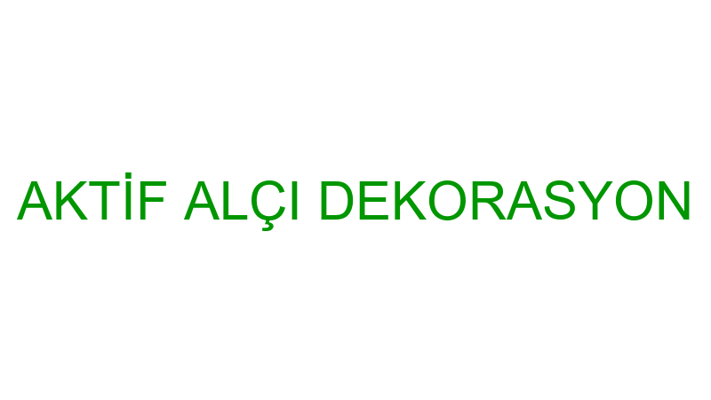 AKTİF ALÇI DEKORASYON