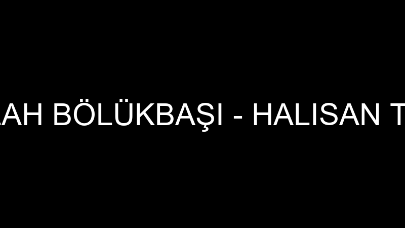 ABDULLAH BÖLÜKBAŞI - HALISAN TİCARET