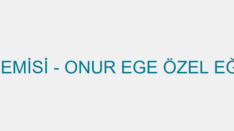 ICON DİL AKADEMİSİ - ONUR EGE ÖZEL EĞİTİM ÖĞRETİM