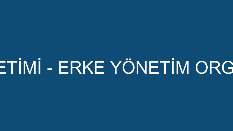 ERKE BİNA YÖNETİMİ - ERKE YÖNETİM ORGANİZASYON ELE
