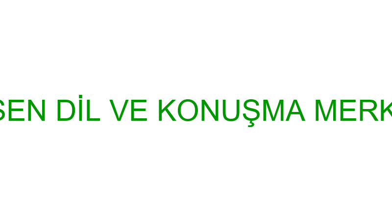 EKSEN DİL VE KONUŞMA MERKEZİ