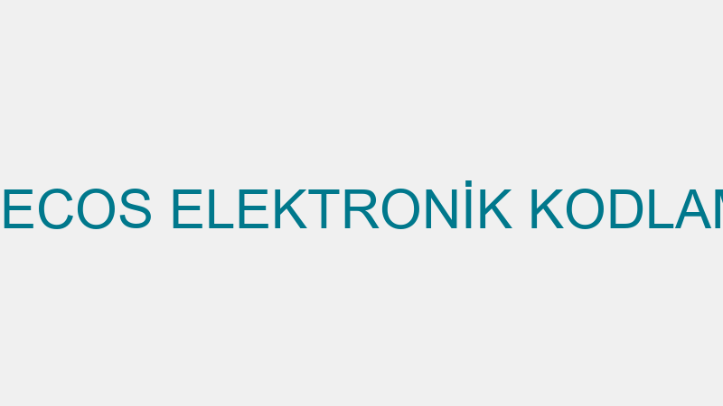 ECOS KODLAMA - ECOS ELEKTRONİK KODLAMA ASANSÖR MAK