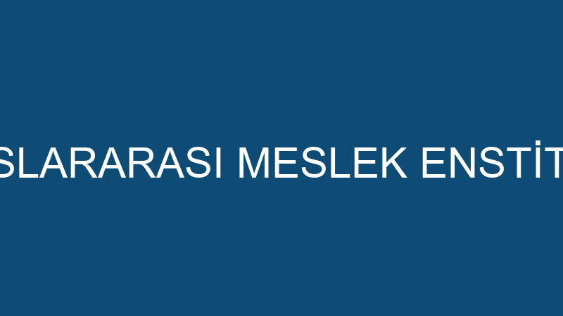 ULUSLARARASI MESLEK ENSTİTÜSÜ