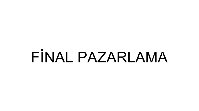FİNAL PAZARLAMA