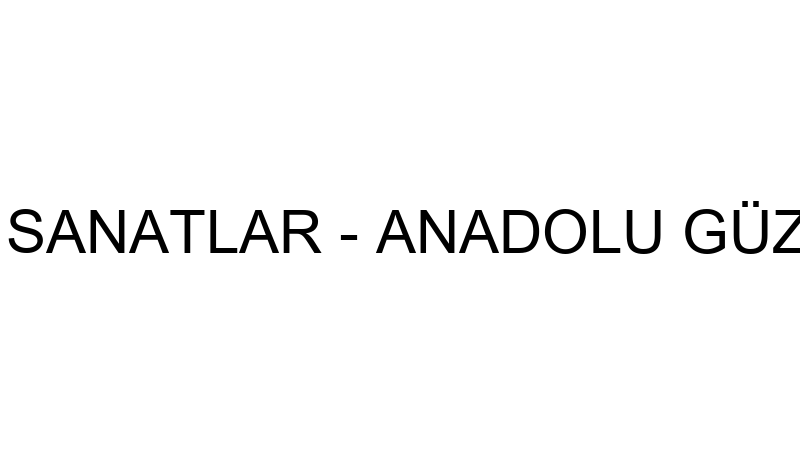 ANADOLU GÜZEL SANATLAR - ANADOLU GÜZEL SANATLAR RE