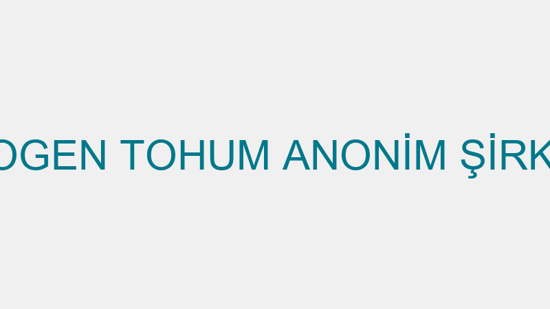 PROGEN TOHUM ANONİM ŞİRKETİ