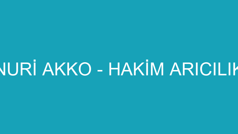NURİ AKKO - HAKİM ARICILIK