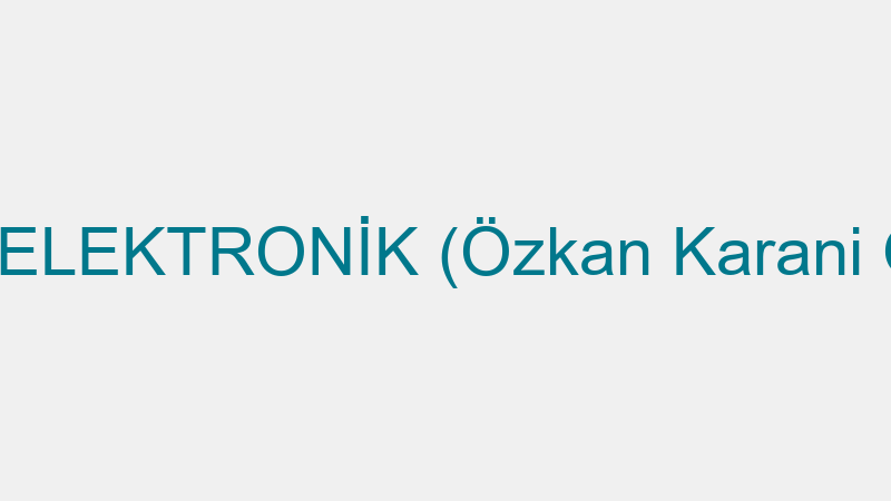 Tekni̇k Elektroni̇k (Özkan Karani̇ Özdemi̇r) logosu