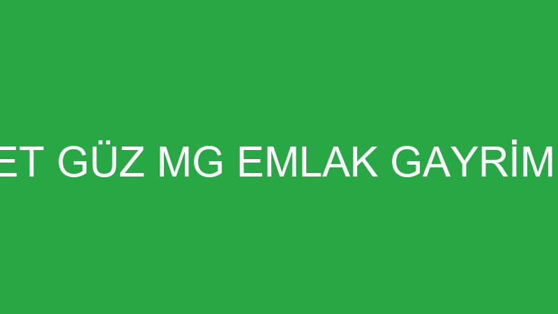 MEHMET GÜZ MG EMLAK GAYRİMENKUL