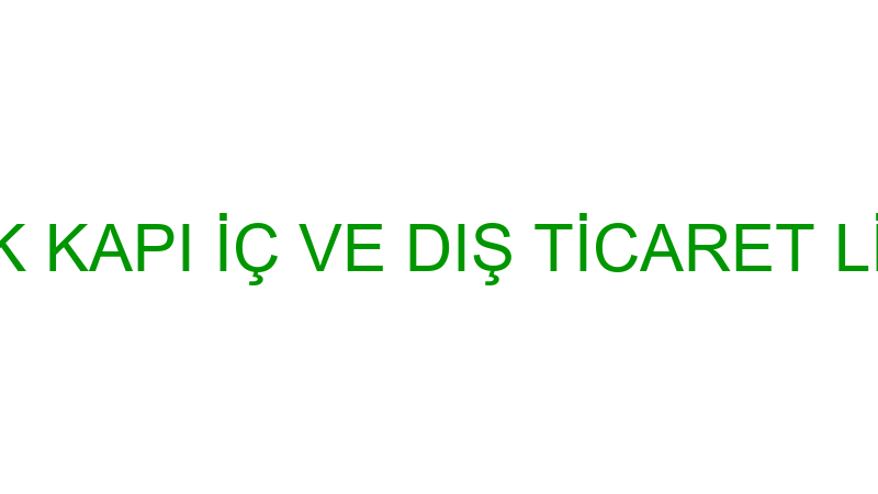 CCDOOR ÇELİK KAPI İÇ VE DIŞ TİCARET LİMİTED ŞİRKET