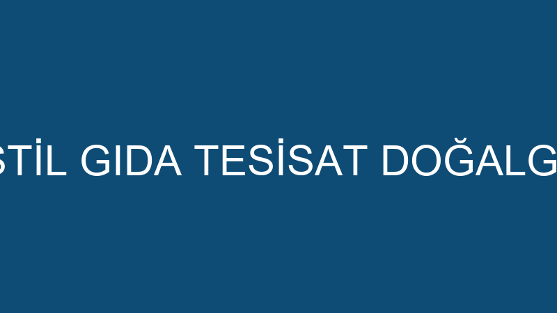 GÜNDOĞAN TEKSTİL GIDA TESİSAT DOĞALGAZ PROJELENDİR