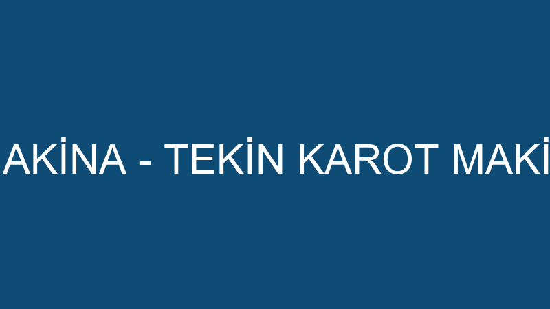 TEKİN KAROT MAKİNA - TEKİN KAROT MAKİNA TESİSAT MÜ