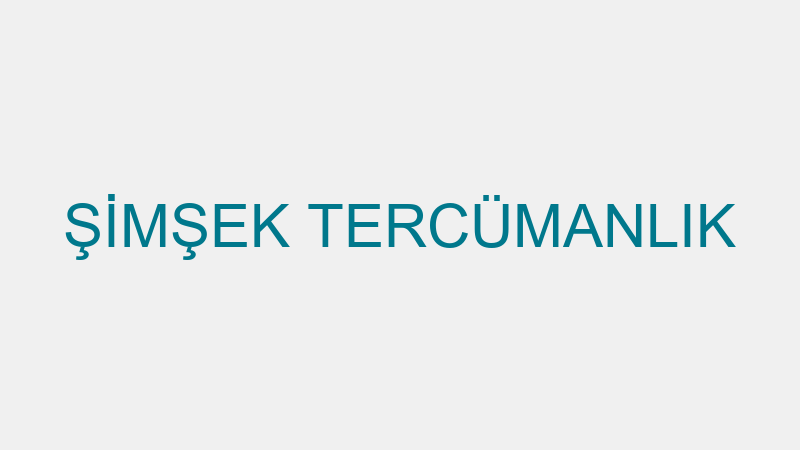 ŞİMŞEK TERCÜMANLIK