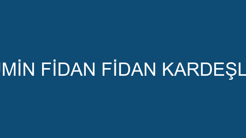 MÜMİN FİDAN FİDAN KARDEŞLER