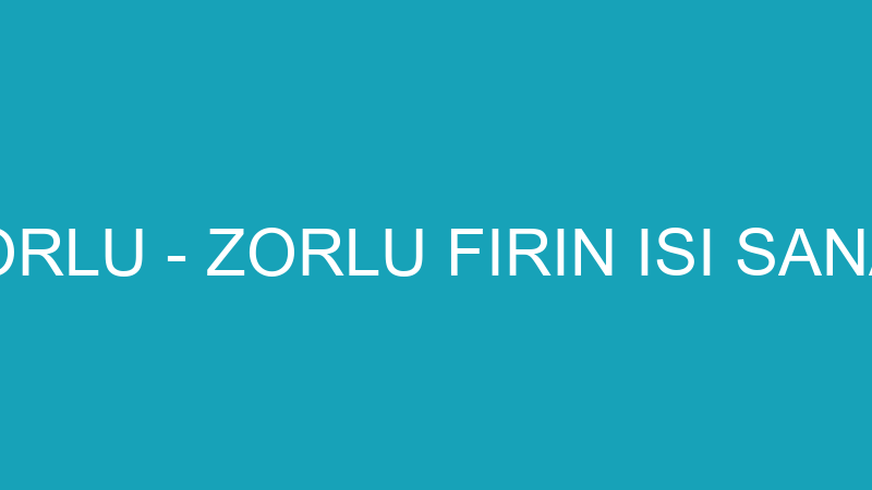 ZÜBEYDE ZORLU - ZORLU FIRIN ISI SANAYİ TİCARET