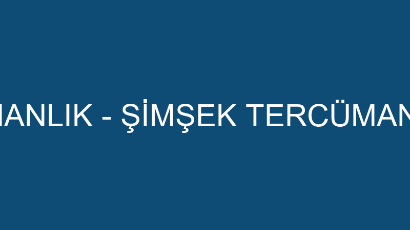 ŞİMŞEK TERCÜMANLIK - ŞİMŞEK TERCÜMANLIK DANIŞMANLI