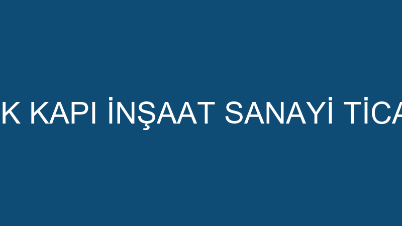 ARMAĞAN ÇELİK KAPI İNŞAAT SANAYİ TİCARET LİMİTED Ş