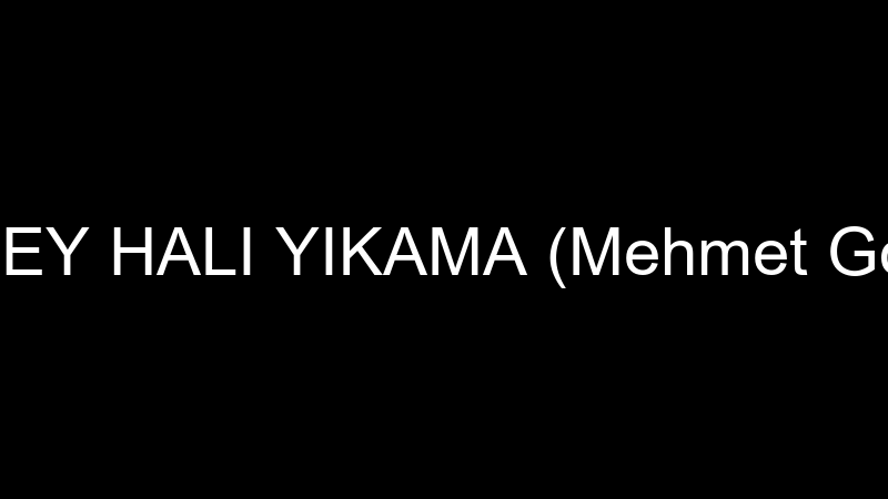 GÜNEY HALI YIKAMA (Mehmet Gören)