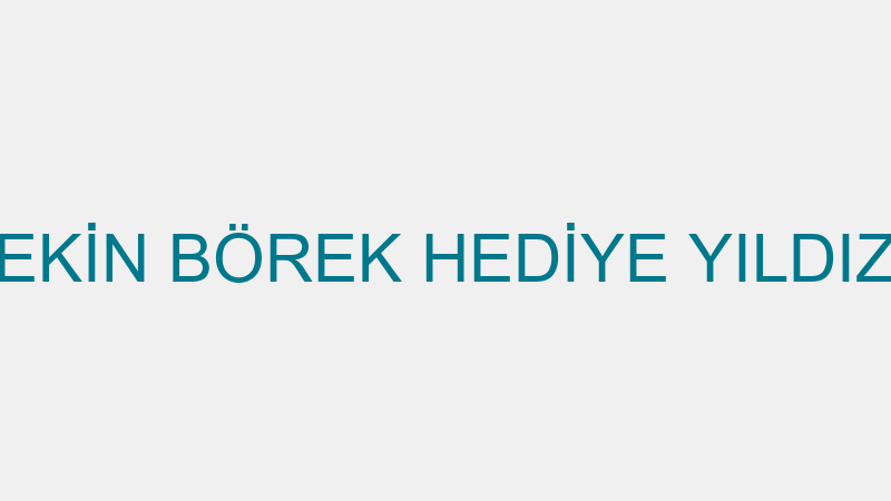 EKİN BÖREK HEDİYE YILDIZ