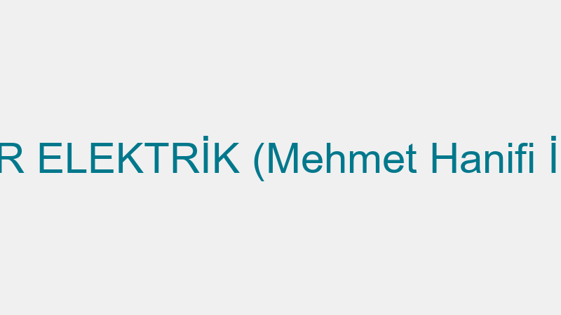 İNPAR ELEKTRİK (Mehmet Hanifi İnanç)