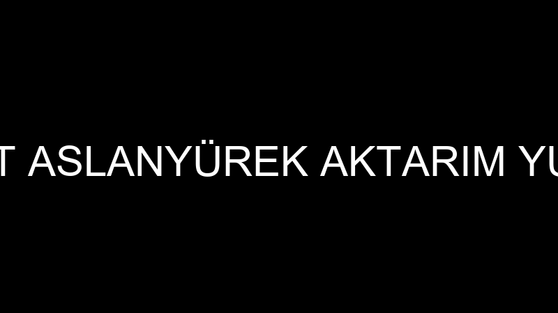 MAHMUT ASLANYÜREK AKTARIM YUMURTA