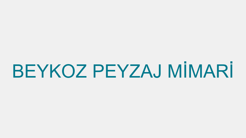 BEYKOZ PEYZAJ MİMARİ
