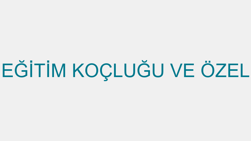 PROFESYONEL EĞİTİM KOÇLUĞU VE ÖZEL DERS MERKEZİ