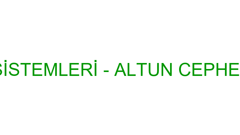 ALTUN CEPHE SİSTEMLERİ - ALTUN CEPHE SİSTEMLERİ AL