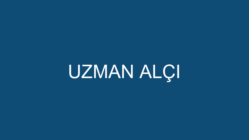 UZMAN ALÇI